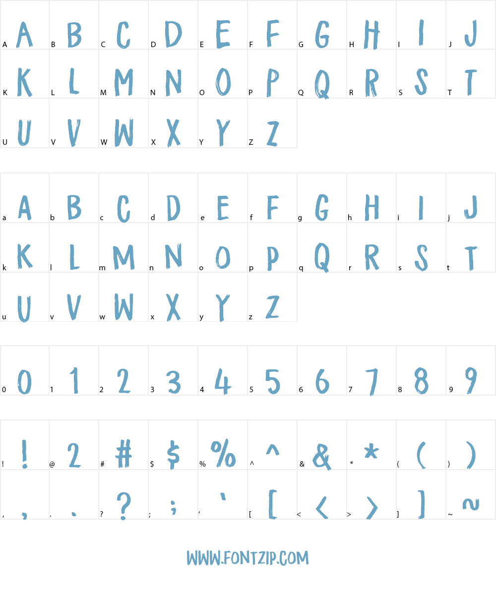 Flicker DEMO Font Character